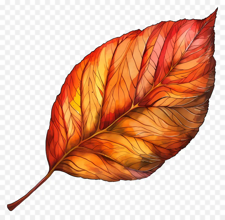 Clipart Fall Leaf，Peinture à L'aquarelle PNG