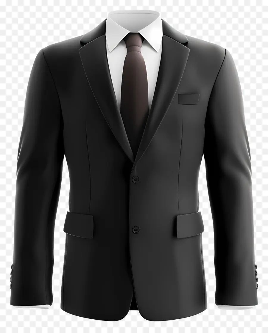 Costume Noir，Chemise Blanche PNG