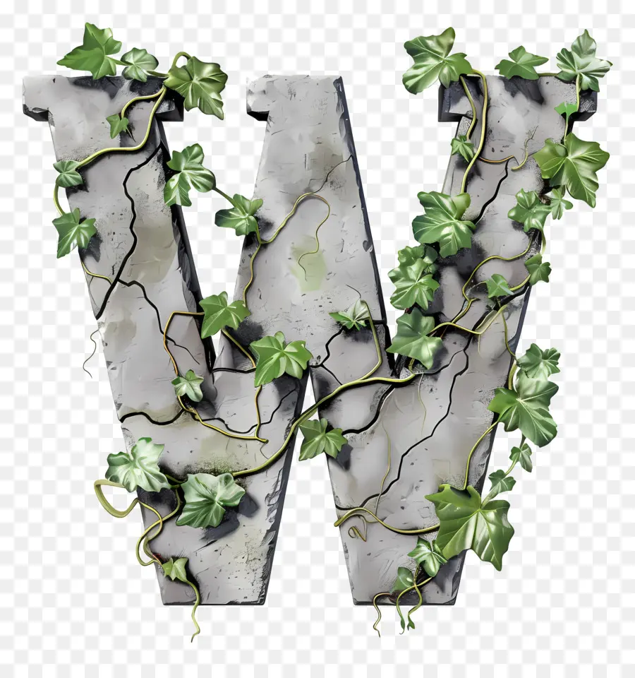 Lettre W，Moss PNG