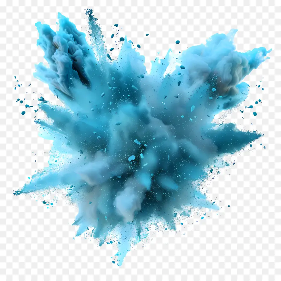 éclatement De Poudre，Bleu Explosion PNG