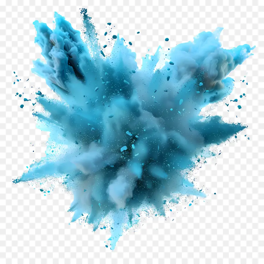 éclat De Poudre，Explosion Bleue PNG