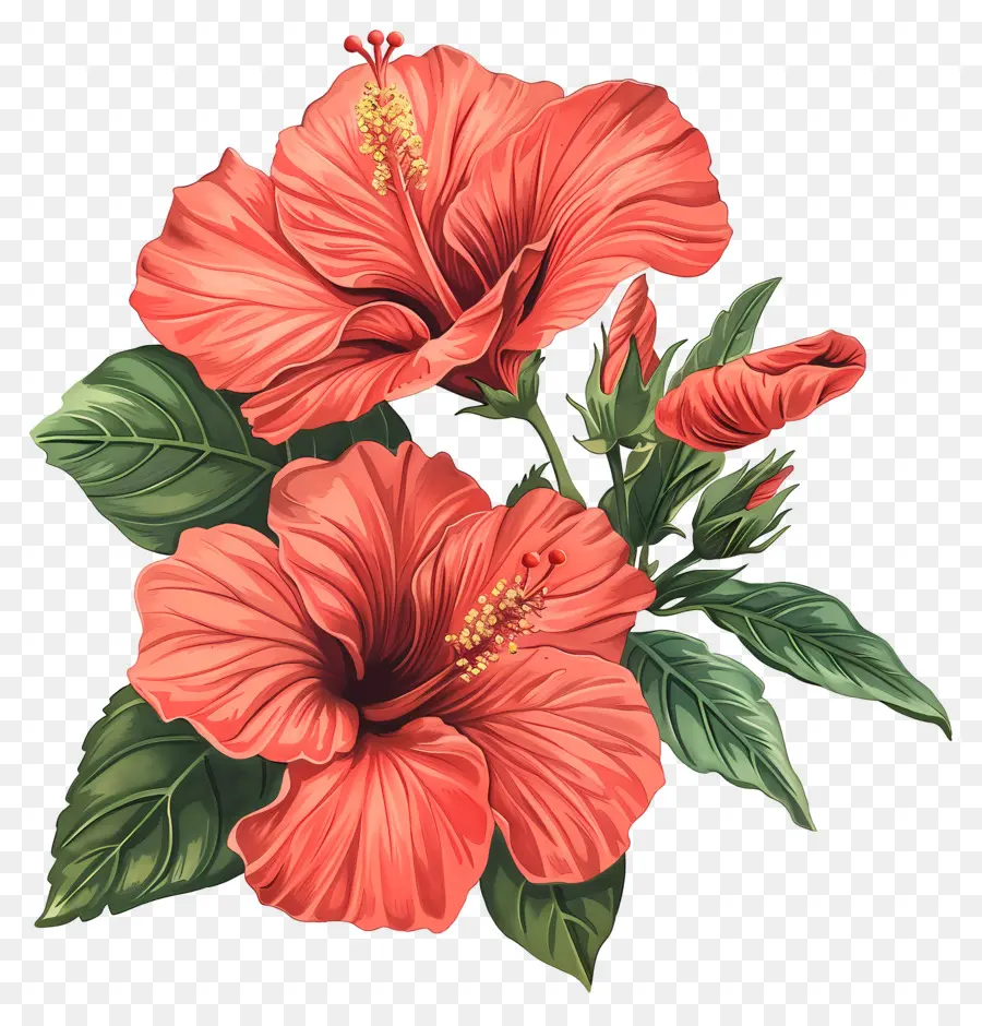 Moana Hibiscus，Orange Fleur D'hibiscus PNG