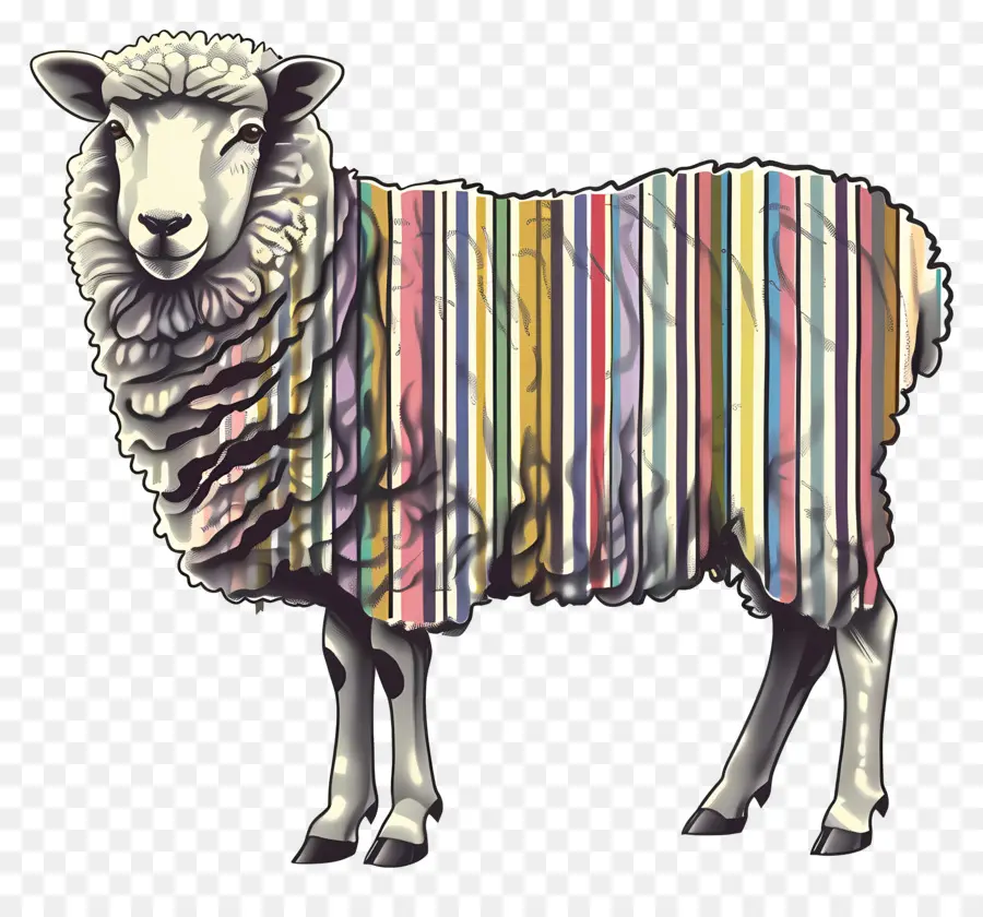 Creative Barcode，Les Moutons PNG