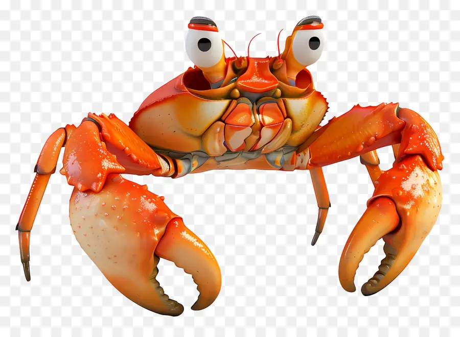 Les Animaux De La Mer，Orange Crabe PNG