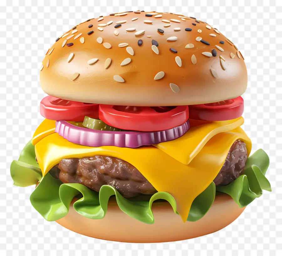 Hamburger Au Fromage，Cheeseburger PNG