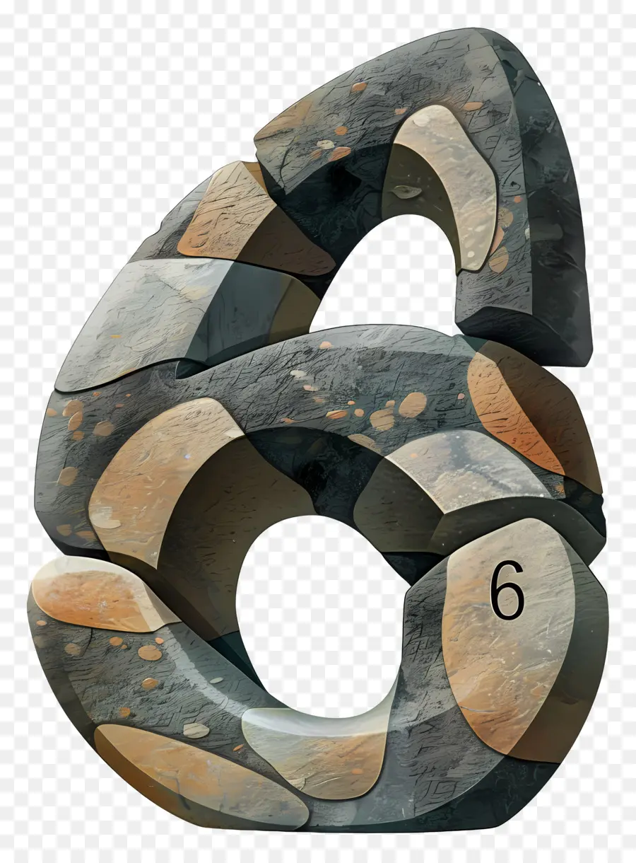 Numéro 6，Sculpture Rocheuse PNG