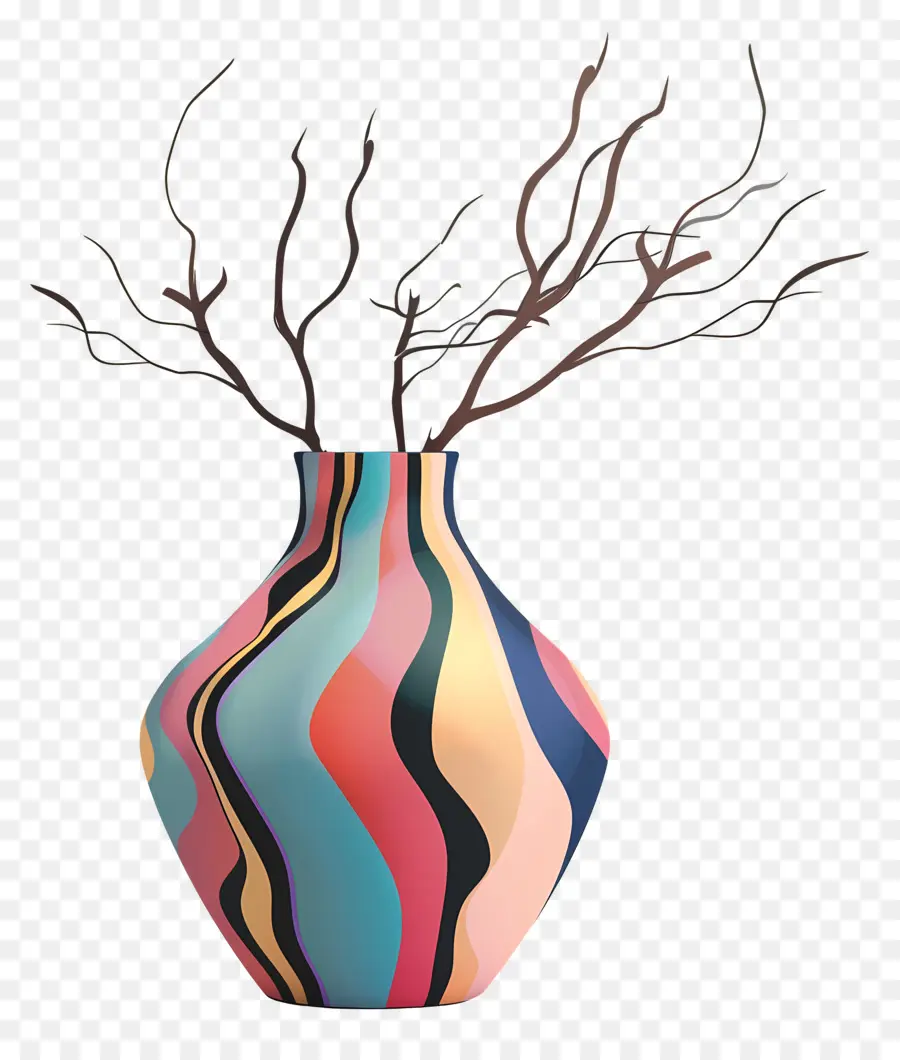 Moderne Vase，L'art Abstrait PNG