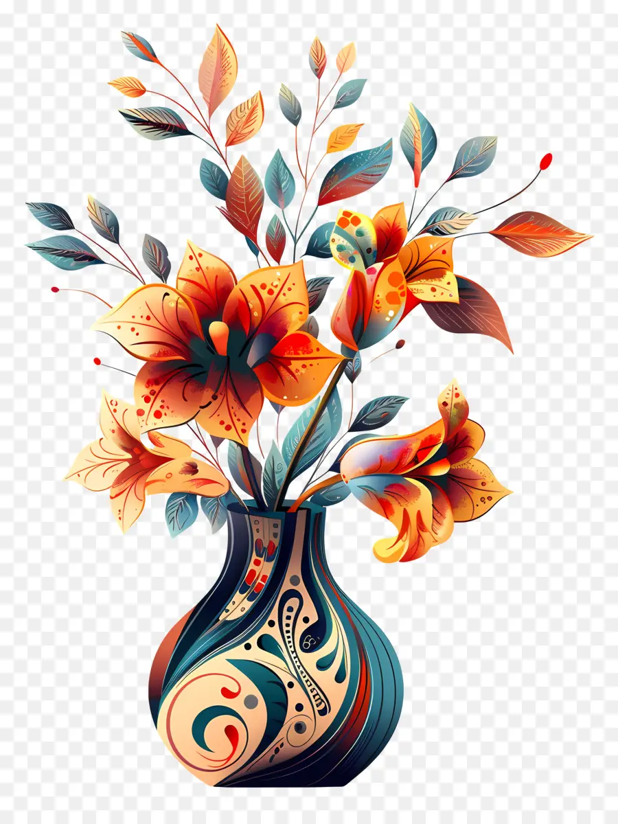 Vase Avec Des Fleurs，Vase De Fleurs PNG