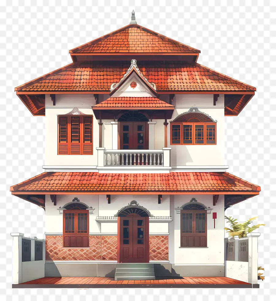 Maison Du Kerala，La Maison De Brique Rouge PNG