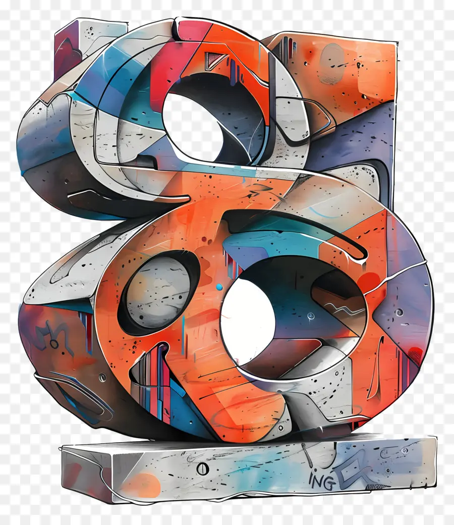 Numéro 8，Graffiti Numéro 8 PNG