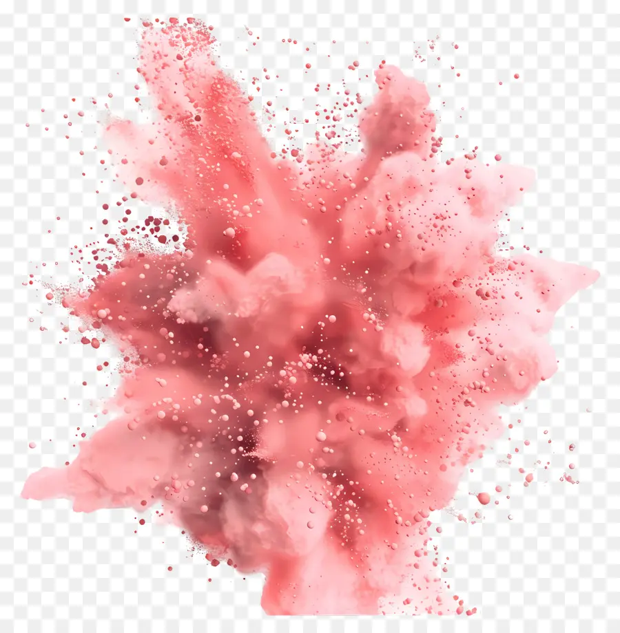 éclat De Poudre，Aquarelle Rose PNG