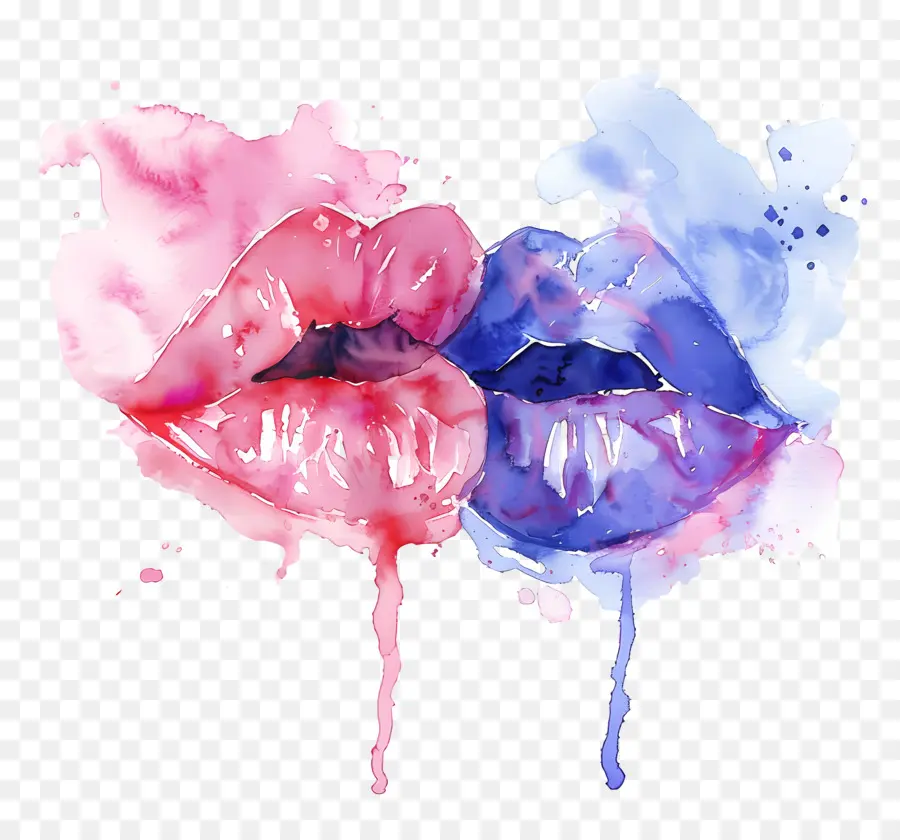 Marque Kiss，Peinture à L'aquarelle PNG