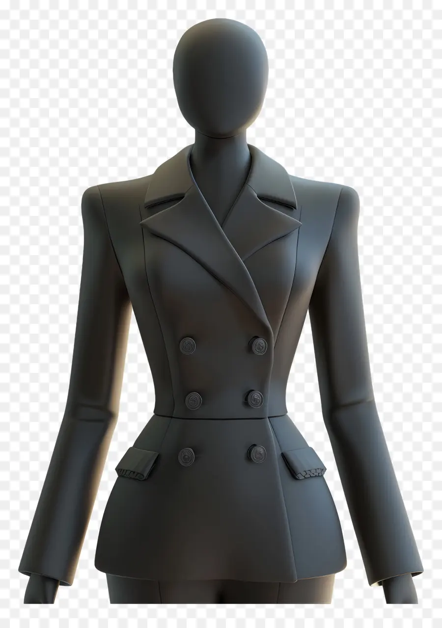 Costume Femme，Mannequin Noir PNG