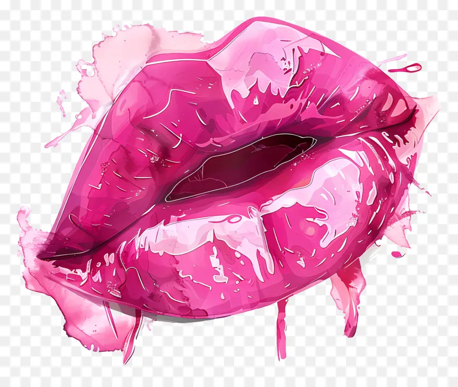Kiss Rose Mark，Rouge à Lèvres Rose PNG