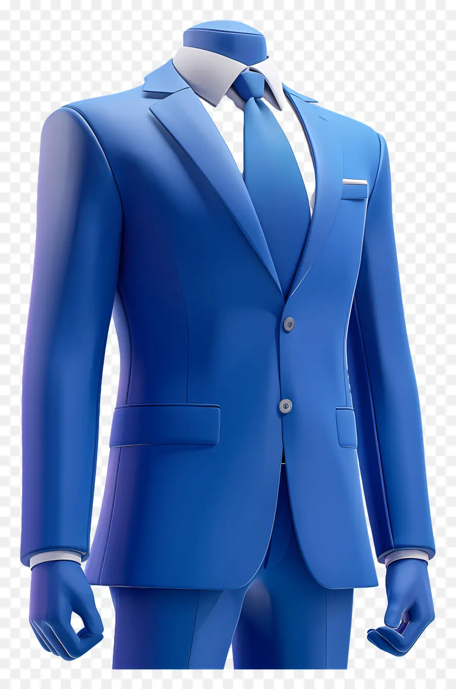 Costume Bleu，Homme Chauve PNG
