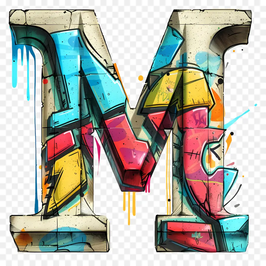 La Lettre M，L'art Du Graffiti PNG