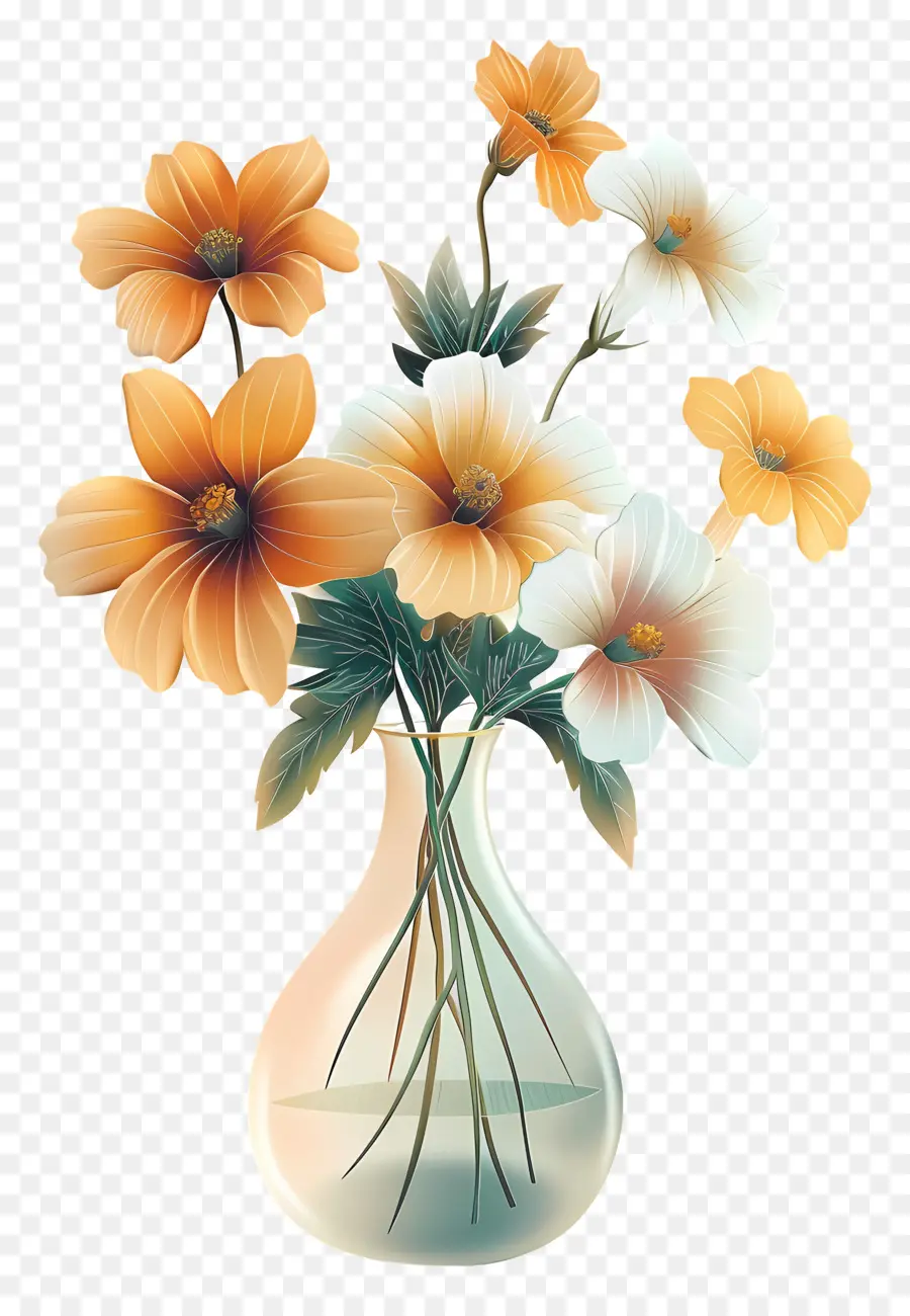 Vase Avec Des Fleurs，Fleurs PNG