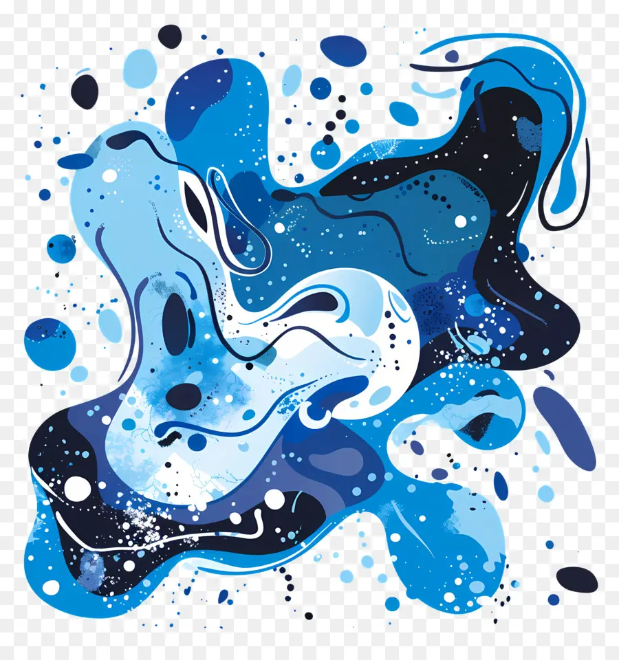 Fond De Spot Bleu，La Peinture Abstraite PNG