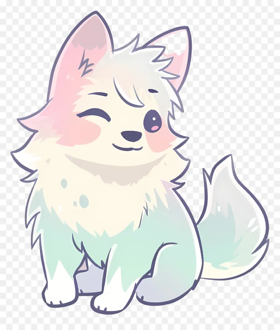 Loup De Dessin Animé Mignon，Chien Mignon PNG