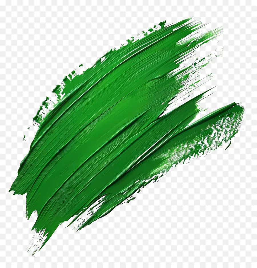 Coup De Pinceau Vert，Peinture Dégoulinant PNG