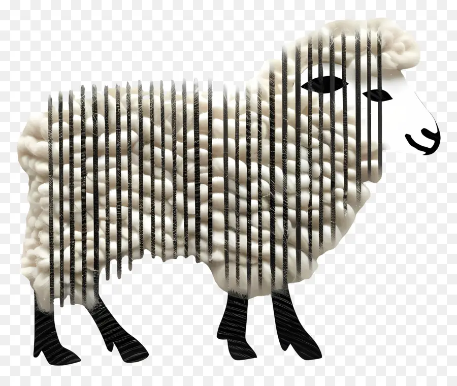 Code à Barres Créatif，Mouton PNG