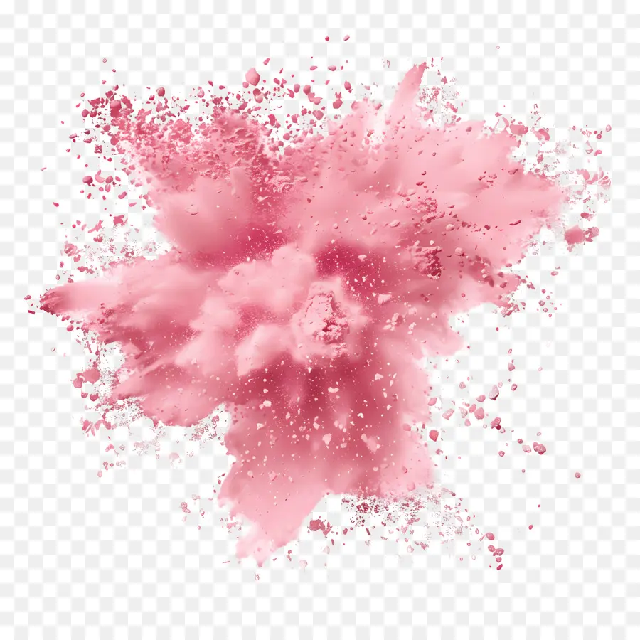 Poudre Splash，Explosion De Poudre Rose PNG