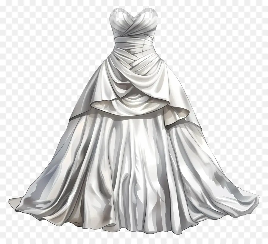 Robe De Mariée En Décolleté En Cœur，Robe De Mariée PNG