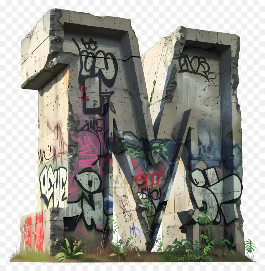 La Lettre M，Graffiti PNG