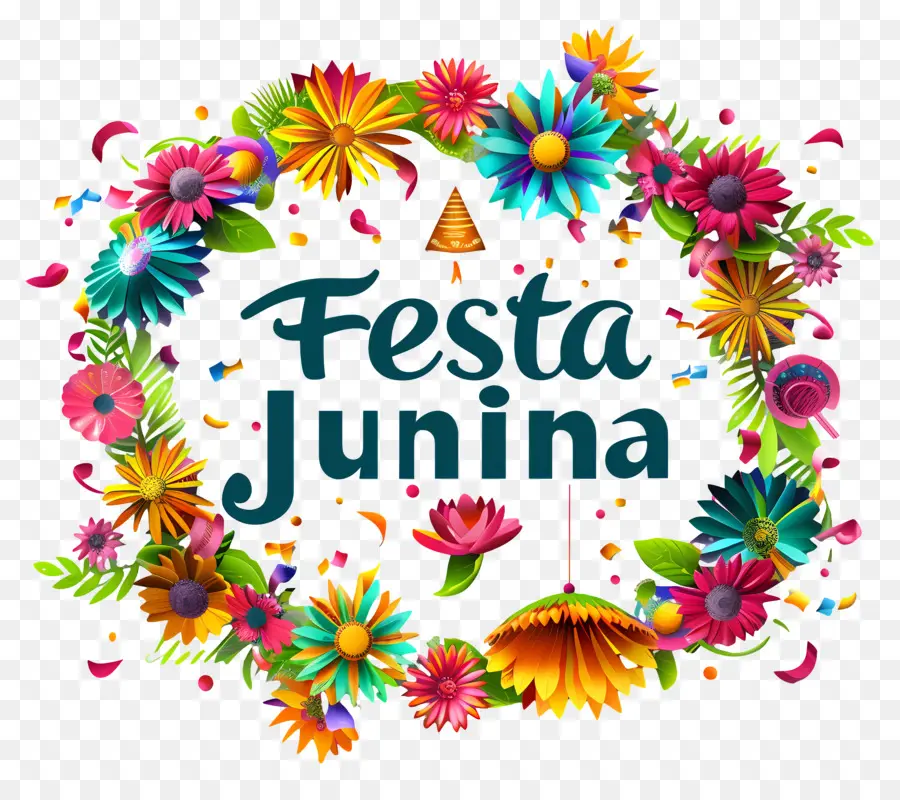 Festa Junina，Cadre Floral PNG