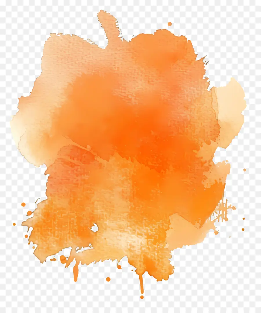Coloration à L'aquarelle Orange，De La Peinture Orange PNG