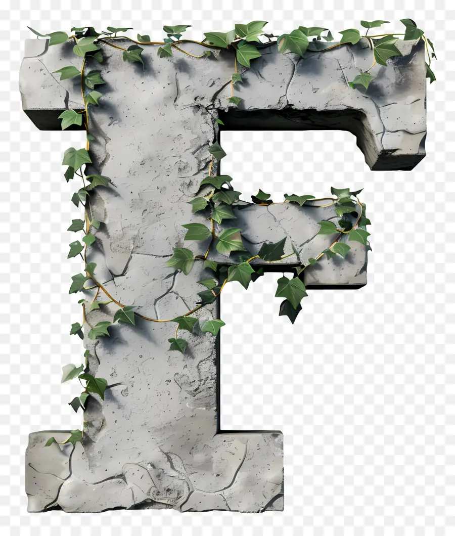 Lettre F，Béton PNG