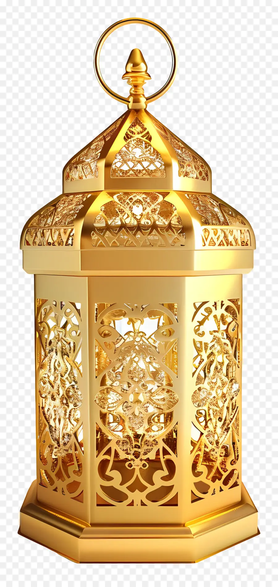 La Lanterne Du Ramadan，Bougeoir En Or PNG