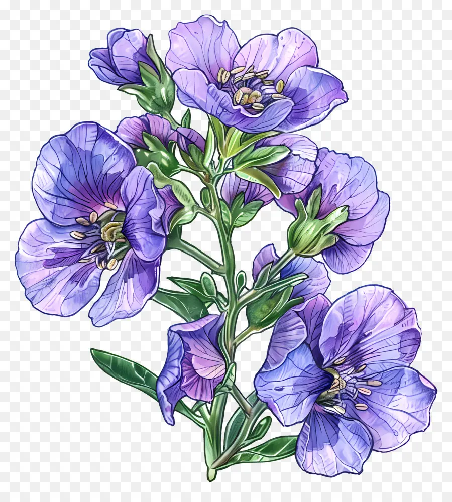 Fleur De Némésia，Fleurs Violettes PNG