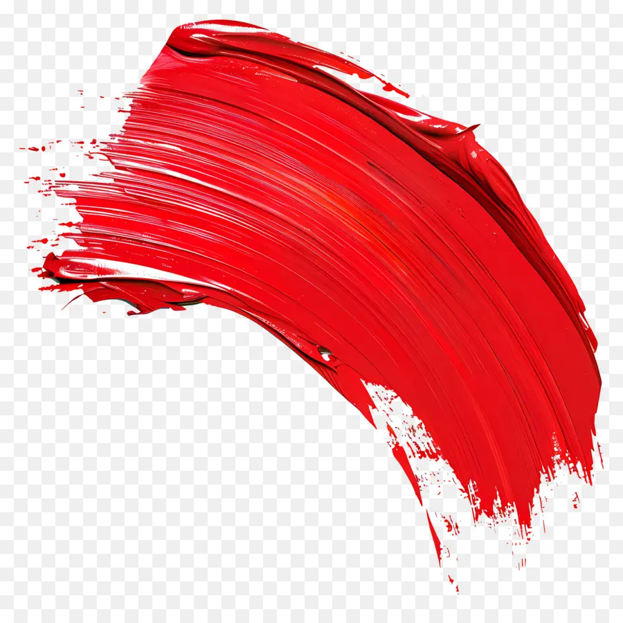 Coup De Pinceau Rouge，De La Peinture Rouge De La Brosse PNG