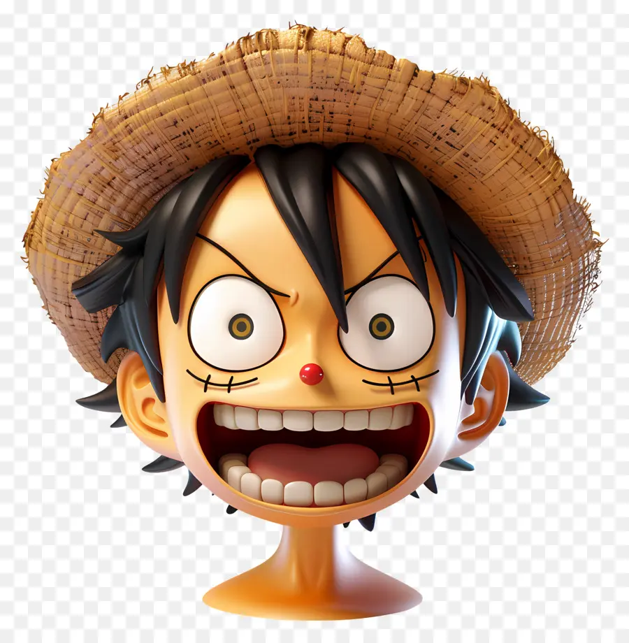 Luffy Face，Chapeau De Paille PNG