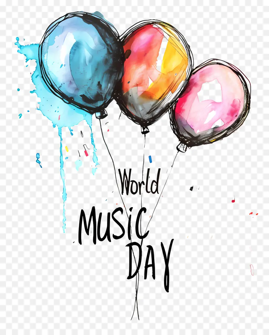 Mondiale De La Fête De La Musique，Ballons Colorés PNG