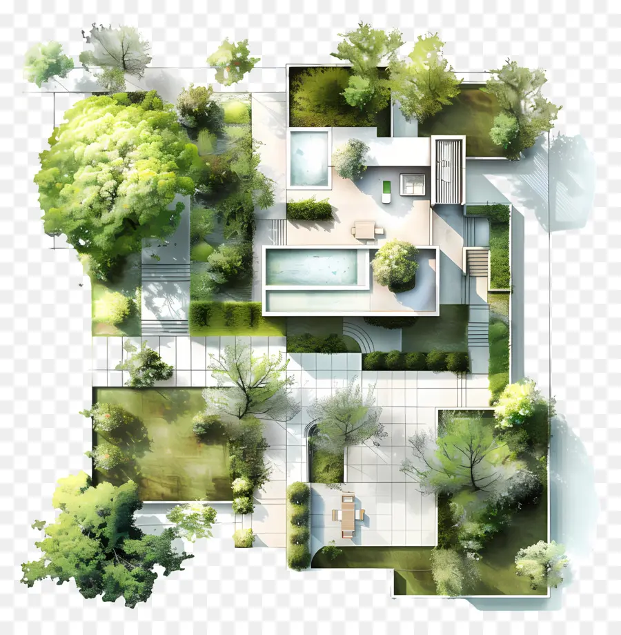 Plan D'architecture，Conception De Jardin PNG