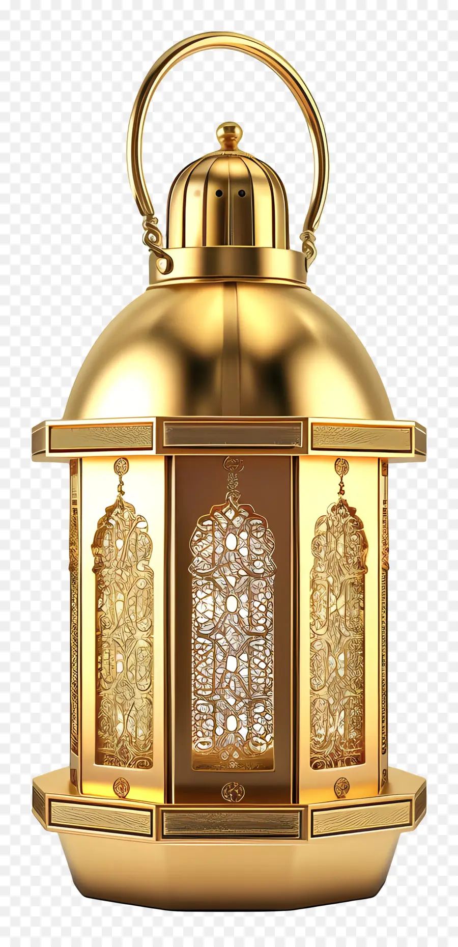 La Lanterne Du Ramadan，Lustre Doré PNG