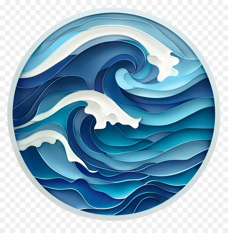 Les Vagues De L'océan，Blue Wave PNG