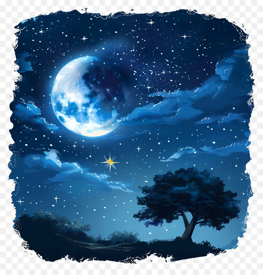 Ciel De Nuit，Lune PNG
