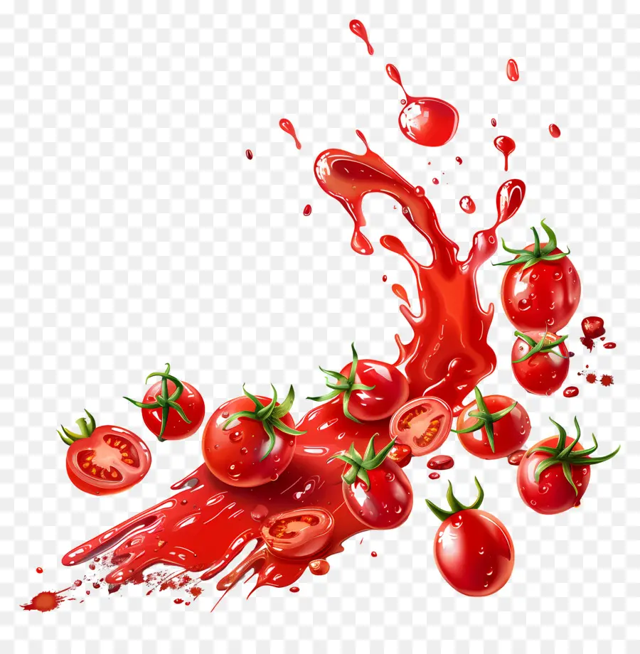 Sauce Tomate Renversée，Tomates PNG