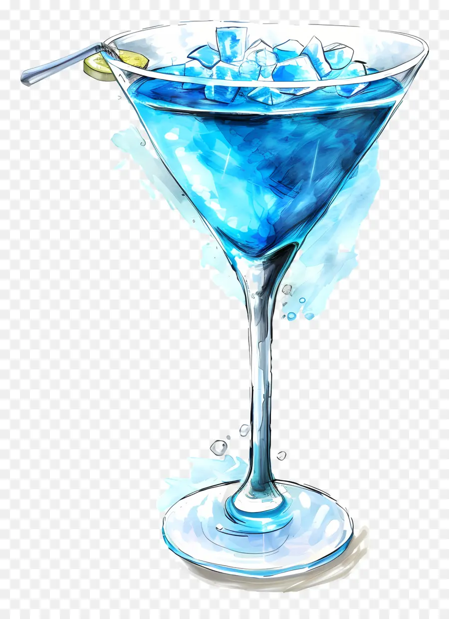 Bleu Cocktail，Martini Bleu PNG