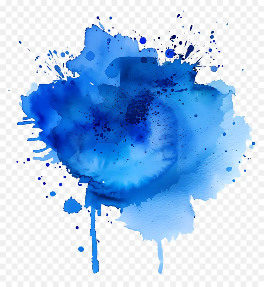 Fond Bleu，Aquarelle PNG