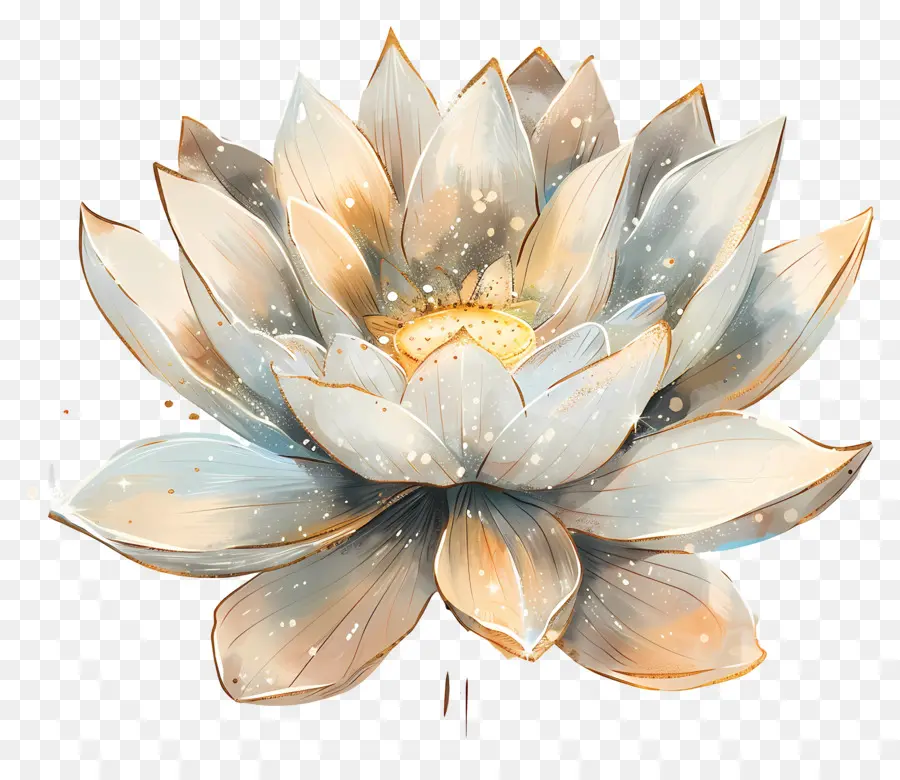 Fleur De Lotus，Blanc PNG