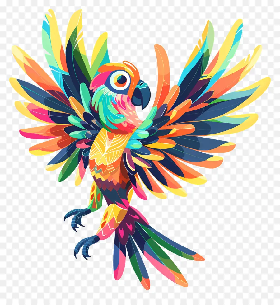 Oiseau，Multicolore Parrot PNG
