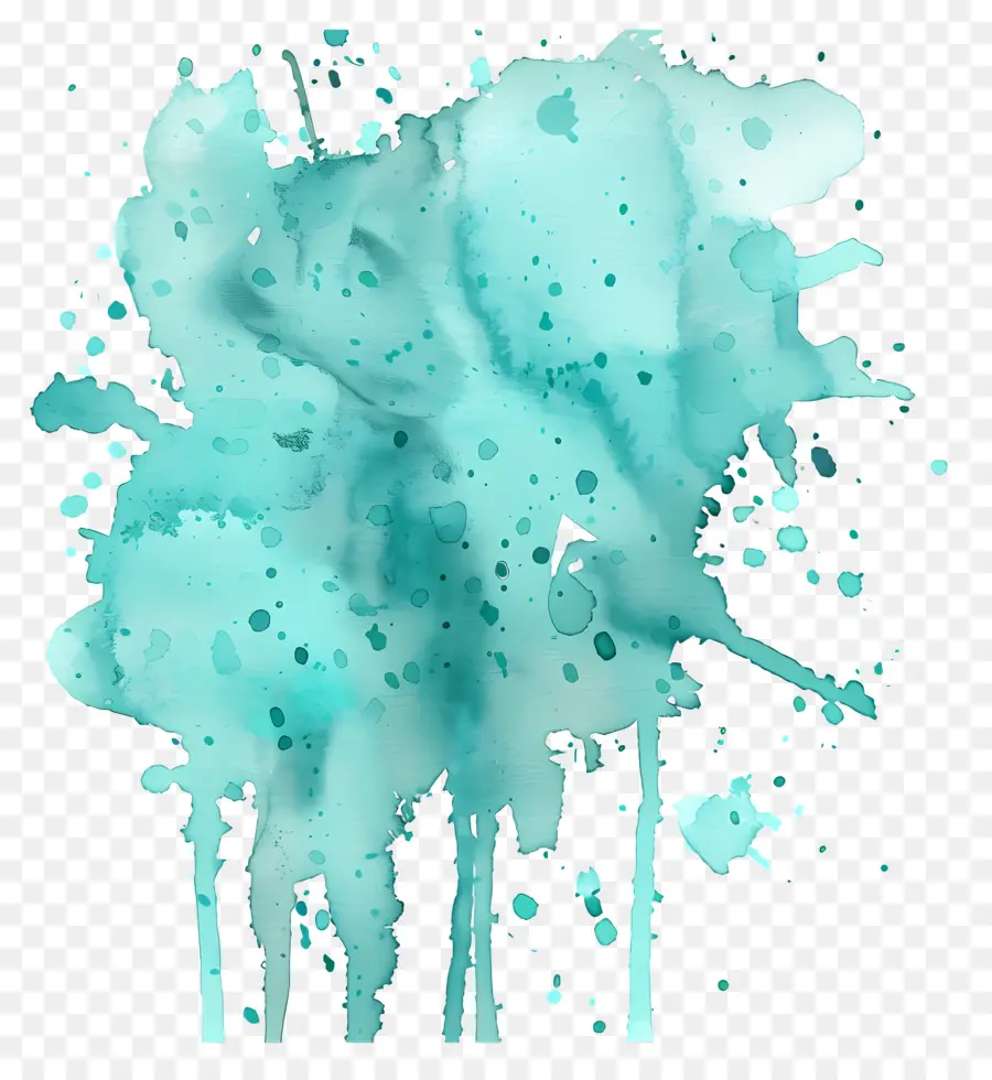 éclaboussure Aquarelle Sarcelle，Éclaboussure De Peinture Bleue PNG