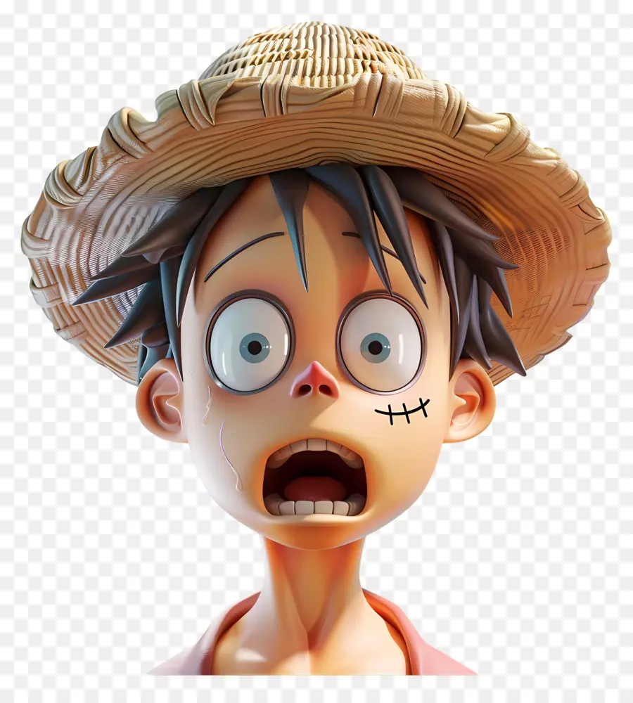 Luffy Face，Choqué PNG