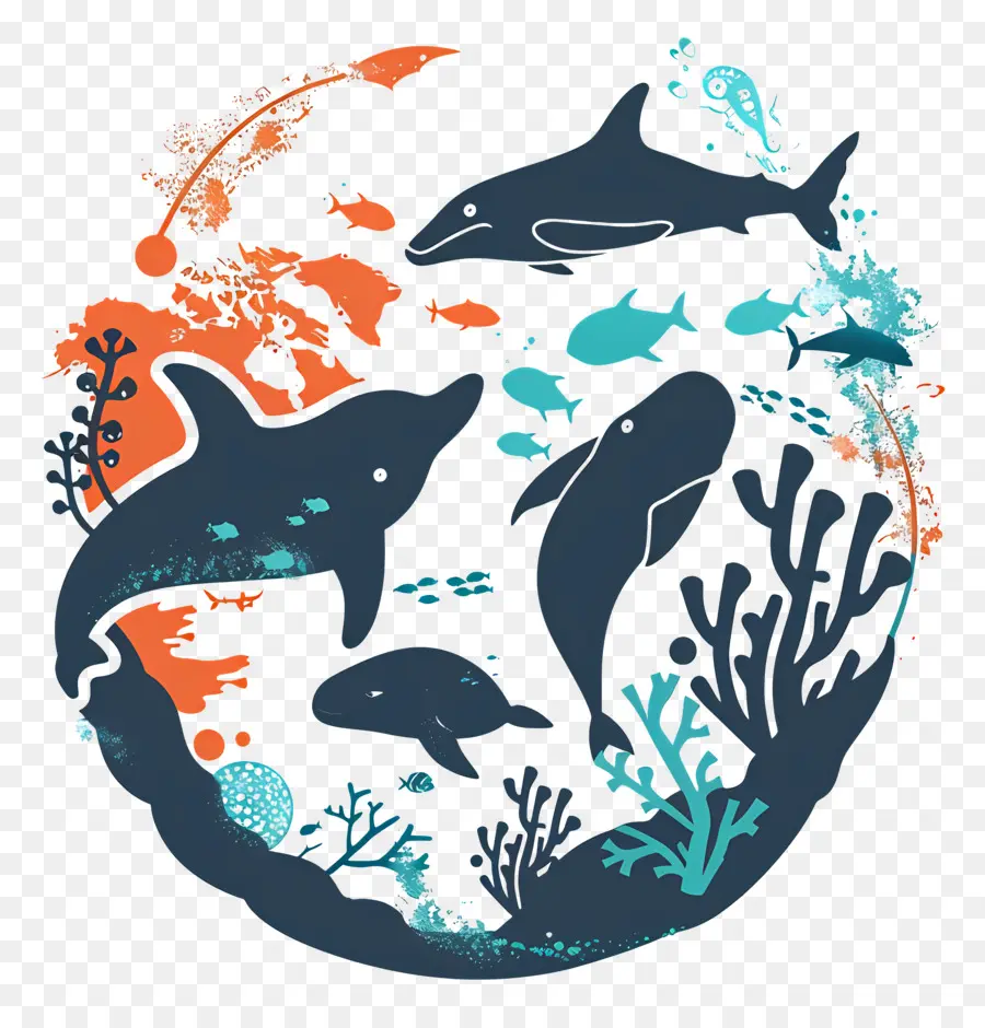La Journée Mondiale Des Océans，Les Animaux Marins PNG