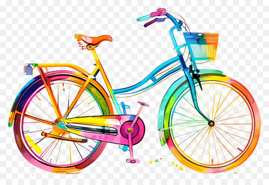 Monde à Vélo Jour，Coloré De Vélos PNG