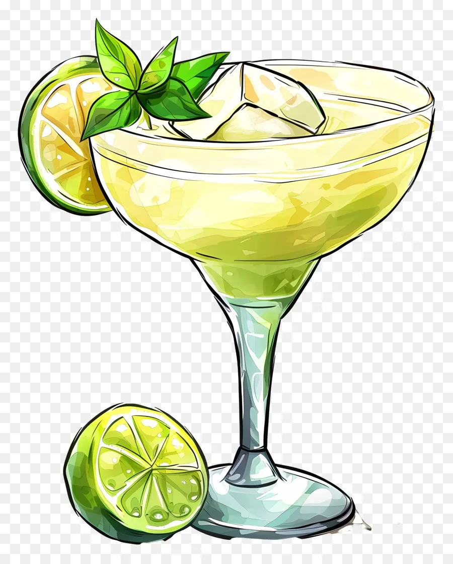 Cocktail Margarita，Margarita Citronnée PNG